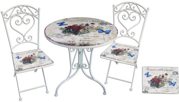 Bistro-Set FLORAL 3-tlg.