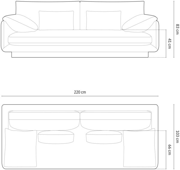 Micadoni Sofa Torino 3-Sitzer Samt Hellgrau Bild 5