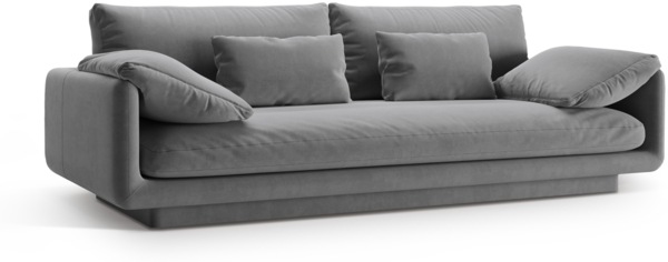 Micadoni Sofa Torino 3-Sitzer Samt Hellgrau Bild 2