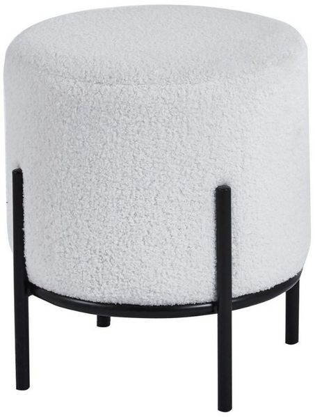 alesvelt Polsterhocker Puffhocker, Fußstütze, 38 cm, weiß
