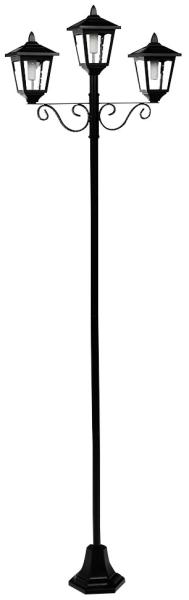 LED Solar Kandelaber, Metall schwarz, H 194 cm