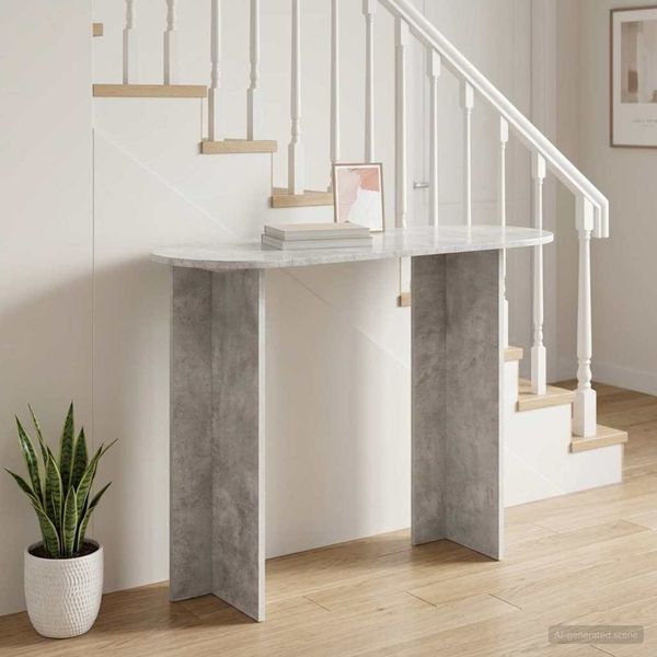 vidaXL Konsolentisch Betongrau 100 x 39,5 x 75 cm Holzwerkstoff 8001152