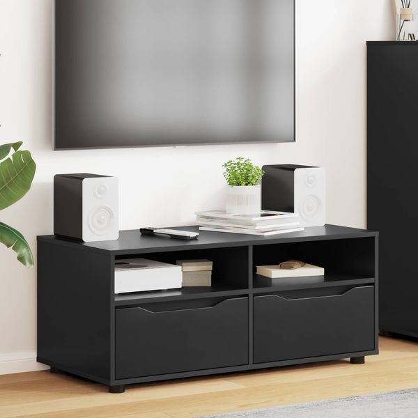 vidaXL TV-Schränk Schwarz 100 x 48 x 43 cm Holzwerkstoff 888928