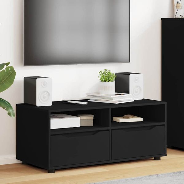 vidaXL TV-Schränk Schwarz 100 x 48 x 43 cm Holzwerkstoff 888928