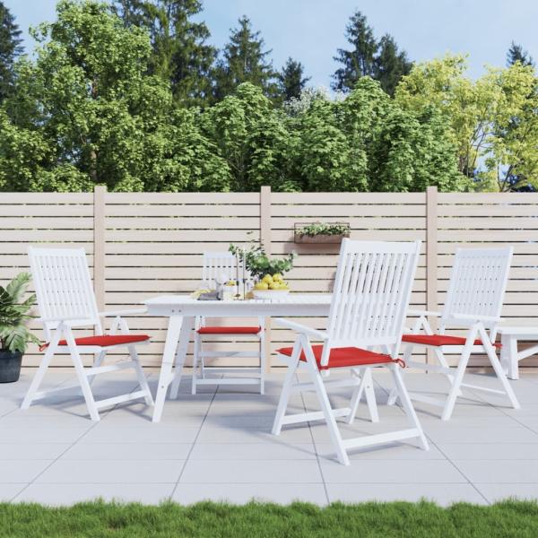 vidaXL Gartenstuhl-Kissen 4 Stk. Rot 50x50x3 cm Oxford-Gewebe 314050