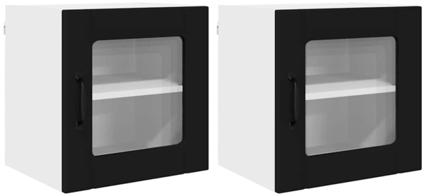 vidaXL Küchenschrank 2 pcs Schwarz 40 x 31 x 40 cm Holzwerkstoff 884837