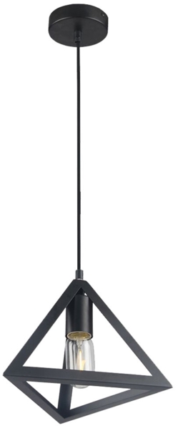 Pendelleuchte, schwarz, 1 flammig, H 120 cm