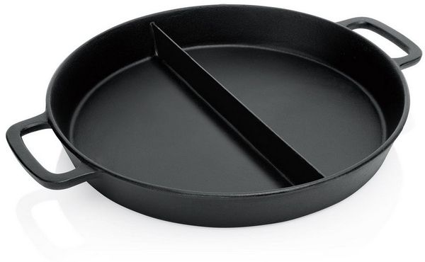 Gastro Spirit Bratpfanne Riesenpfanne aus Gusseisen mit Mittelsteg Ø 50 cm