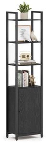 Vasagle Bücherregal, 6 Ebenen, Regal, Standregal mit Türen, Metallrahmen, verstellbaren Ablagen, 24 x 60 x 159,5 cm Bild 6