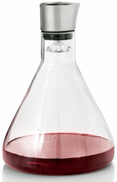 Blomus Dekantierkaraffe Delta für Wein, Glas, Edelstahl matt, 25,5x18 cm, 63482