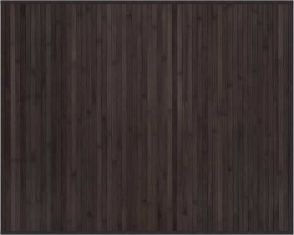 vidaXL Teppich Rechteckig Dunkelbraun 80x100 cm Bambus 376905