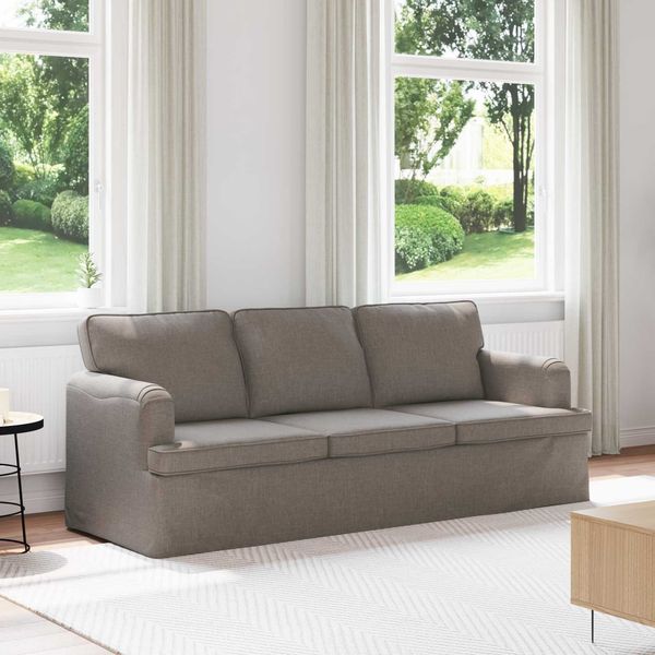 vidaXL Sofa Taupe 201 x 80 x 85 cm Stoff 42024501