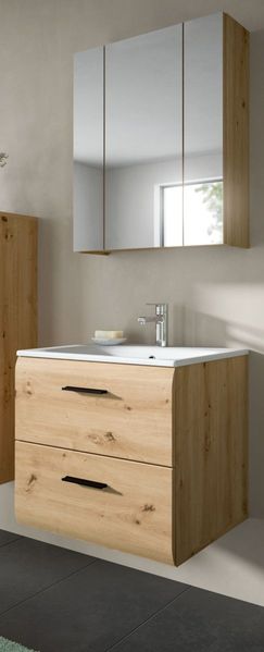 Badmöbel Set Cover in Eiche 2-teilig 60 cm