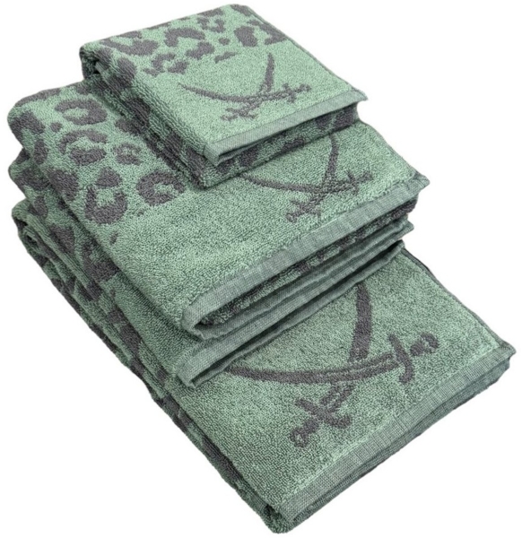 Sansibar Sylt Handtuch Set "LEO" hochwertiges Handtuchset mit modernem Design, (Spar-Set, 4-St), 100% Baumwolle, langlebig, saugstark, leicht gezwirnt
