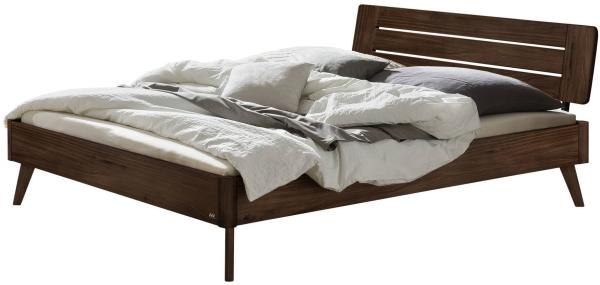 Hasena Lounge Rubiera 160x210 Nussbaum, geölt - Fusshöhe 20 cm Massivholzbett