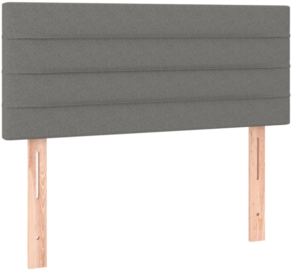 vidaXL Boxspringbett mit Matratze Dunkelgrau 90x190 cm Stoff 3140658 Bild 5