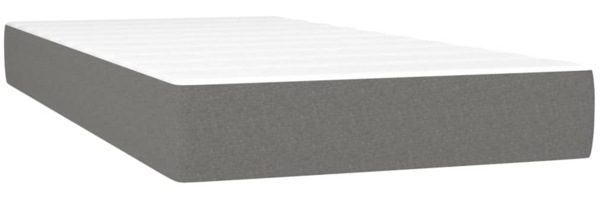 vidaXL Boxspringbett mit Matratze Dunkelgrau 90x190 cm Stoff 3140658 Bild 4
