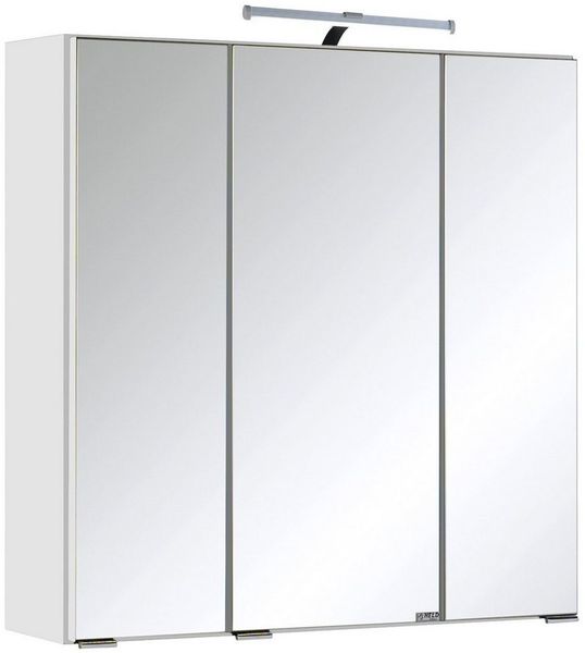 welltime Spiegelschrank Texas Spiegel Badmöbel Badschrank Badspiegel Bestseller mit 3 Türen, Breite 60cm, wahlweise mit LED, Badezimmerspiegelschrank