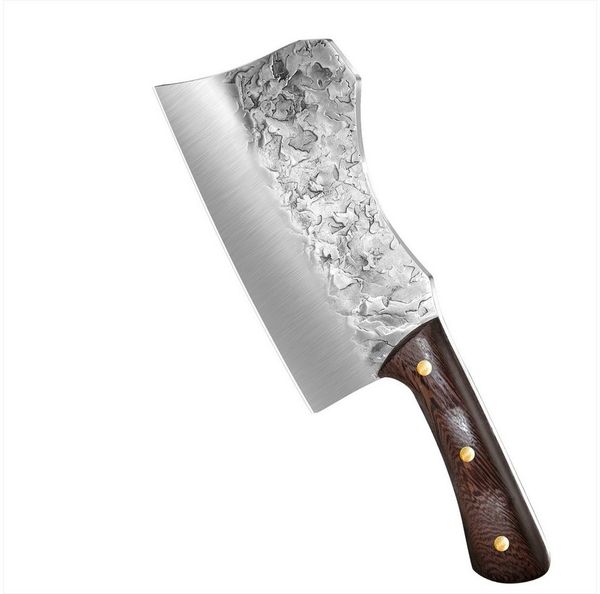 KingLux Kochmesser Handgeschmiedetes Metzgermesser Küchenbeil Hackmesser Küchenmesser