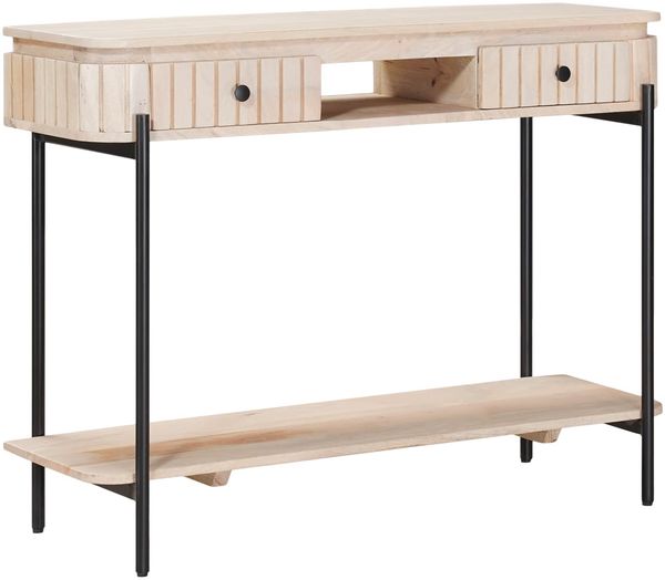 vidaXL Handgefertigter Beistelltisch Weiß 100 x 30 x 76 cm 42020110