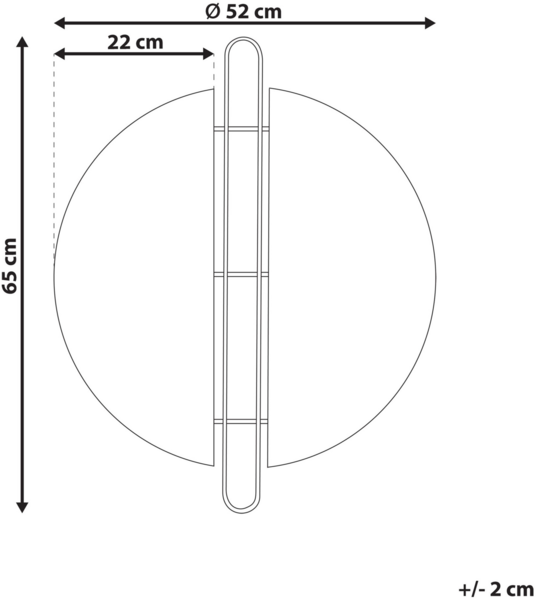 Wandspiegel gold rund ø 52 cm ATTIN Bild 2