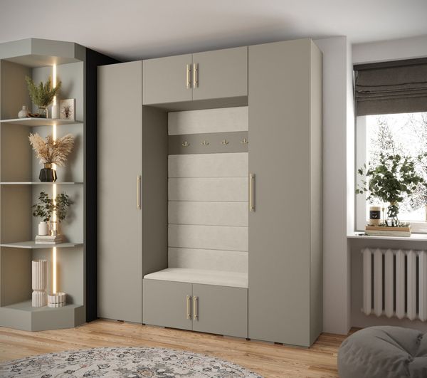 ABIKS MÖBEL Kompaktgarderobe INOVA 3 SATZ 13 Möbelset, Garderobe mit Kleiderstange und Regalen