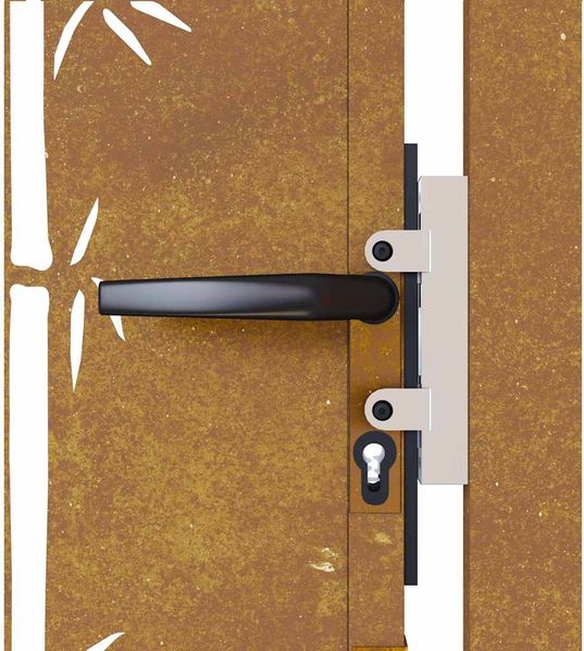 vidaXL Gartentor 100x200 cm Cortenstahl Bambus-Design 153189 Bild 9