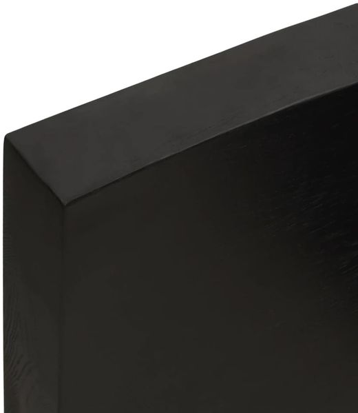 vidaXL Tischplatte Dunkelbraun 60x40x(2-6)cm Massivholz Eiche 3156409 Bild 7