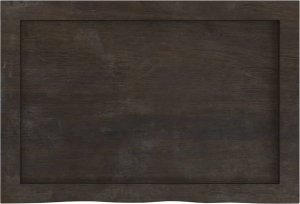 vidaXL Tischplatte Dunkelbraun 60x40x(2-6)cm Massivholz Eiche 3156409 Bild 4