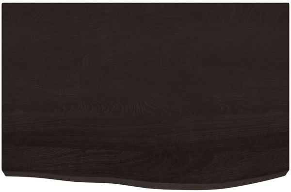 vidaXL Tischplatte Dunkelbraun 60x40x(2-6)cm Massivholz Eiche 3156409 Bild 3