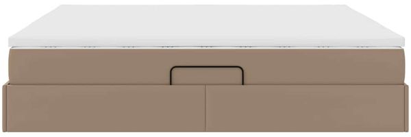 vidaXL Aufbewahrungsbett mit Matratze Cappuccino 200 x 200 cm 3370181 Bild 8