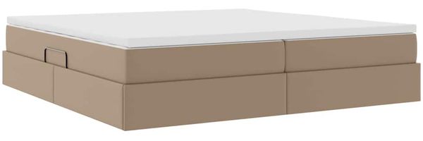 vidaXL Aufbewahrungsbett mit Matratze Cappuccino 200 x 200 cm 3370181 Bild 5
