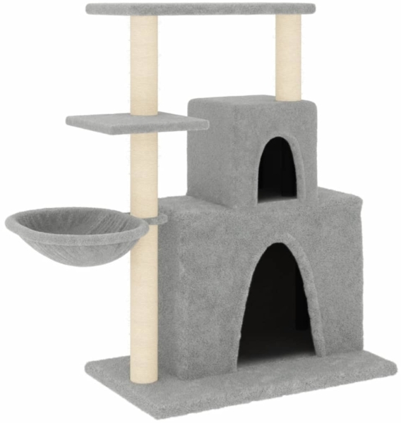 vidaXL Kratzbaum mit Sisal-Kratzsäulen Hellgrau 83 cm 171766