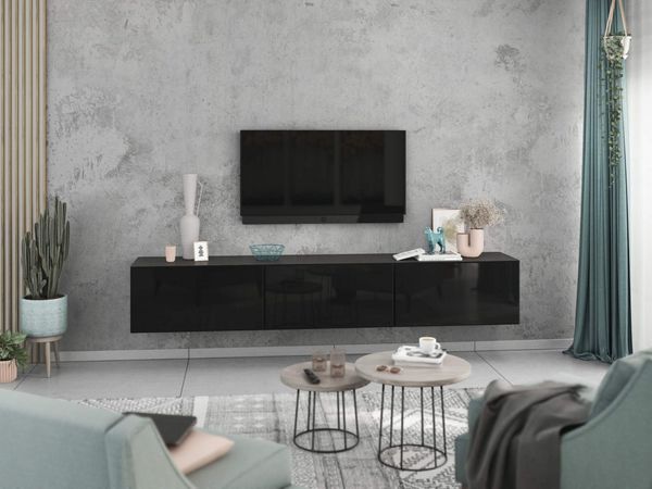 moebel-dich-auf Lowboard VARIANTO 4 (3 tlg, 228 cm breit, 3 St, TV-Schrank bestehend aus 3 Schränken mit Klappe), stehend und hängend