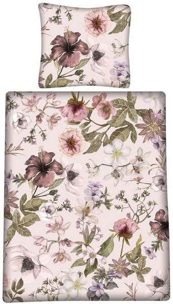 LIVING DREAMS Bettwäsche SUMMER MOMENTS reine Baumwolle made in GREEN, Satin, 2 teilig