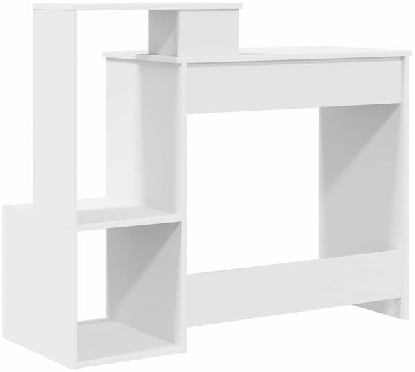 vidaXL Schreibtisch mit Regal Weiß 106 x 41 x 88.5 cm Holzwerkstoff 869466 Bild 8