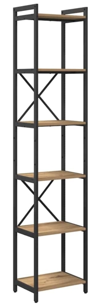 vidaXL Bücherregal Artisan-Eiche 40 x 30 x 188 cm Holzwerkstoff 868352