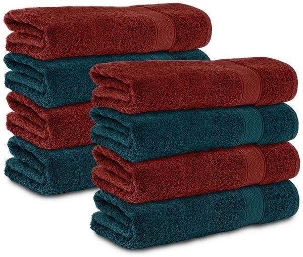 Komfortec Handtuch Set 50x100 cm aus 100 % Baumwolle, Frottee (Packung, 8-St), Handtücher Set, Weich, Towel