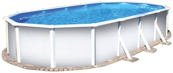 Planet Pool Ovalpool Stahlwandpool ovalform Classic 730x375x120 cm, Sta (Einzelbecken, 1-tlg), verzinkte Stahlwand