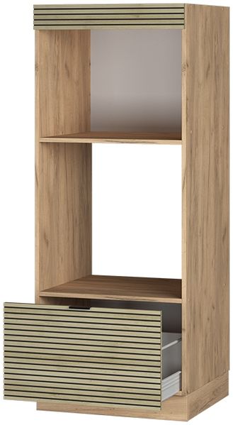Mikrowellenschrank Fame-Line Eiche Paneel 60 cm offen Vicco Bild 4