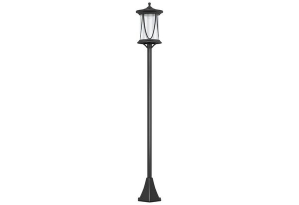 Outsunny LED Gartenleuchte Gartenlampe mit Kaltweiß LED Licht, Wegleuchte mit Lichtsensor, LED fest integriert, Kaltweiß, für Garten, Schwarz