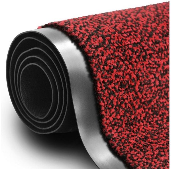 Karat Fußmatte Sky, Sauberlaufmatte für Eingangsbereich, Türmatte für innen, waschbar, melierter Polypropylen-Flor, rutschfester Vinyl-Rücken, Höhe 7 mm
