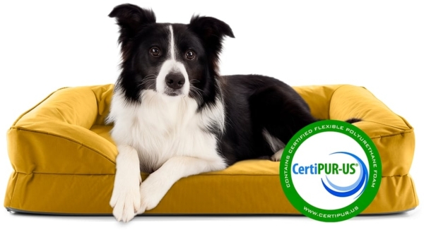 Lumaland Hundebett In-& Outdoor M 90x65x18cm senfgelb vakuumiert