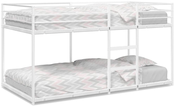 vidaXL Etagenbett ohne Matratze Weiß 100x190 cm Stahl 4019885