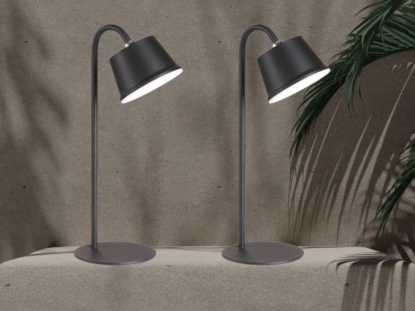 2er SET kabellose Outdoor Lampen - 3in1 Tischlampe / Wandlampe & Deckenleuchte