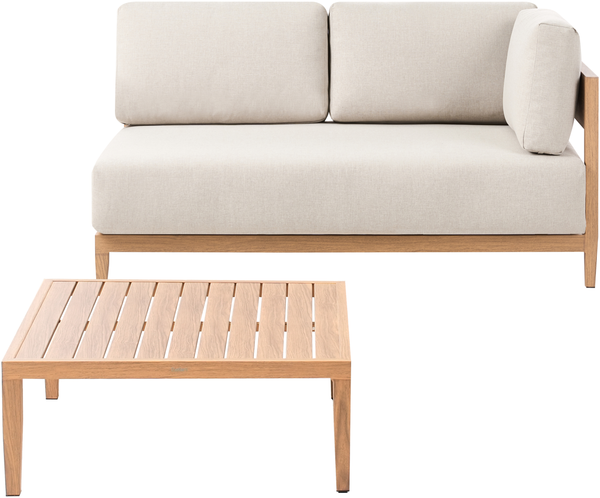 Gartensofa mit Tisch 2-Sitzer SAMPIERI Metall Hellbraun