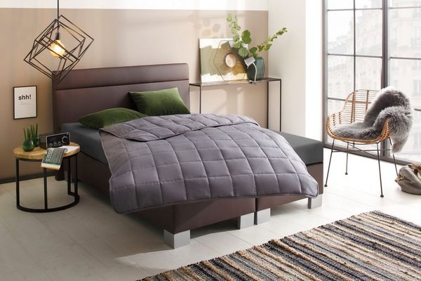OTTO home Einziehdecke Jayden, Bettdecke 135x200 cm, Füllung: Polyesterfaser & Glasperlen, Bezug: 100% Baumwolle, Bettdecken, Sommer, Winter, Decke fördert ruhigen Schlaf