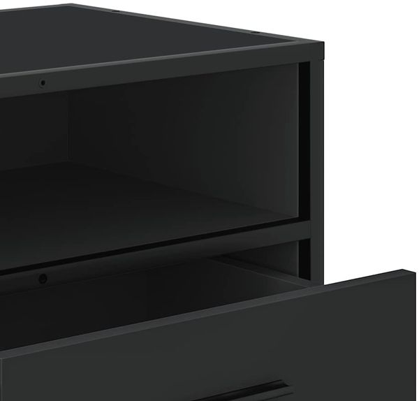 vidaXL TV-Schrank Schwarz 100x34,5x40 cm Holzwerkstoff und Metall 848814 Bild 8