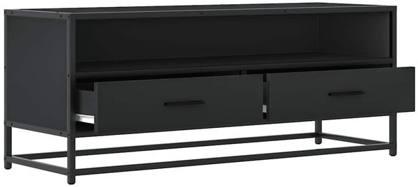 vidaXL TV-Schrank Schwarz 100x34,5x40 cm Holzwerkstoff und Metall 848814 Bild 7