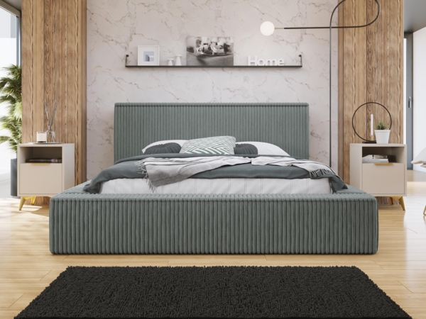 Polsterbett mit bettkasten Gerozza, Stoff: Cord (Top Sztruks 95, 160 x 200 cm) Bild 3